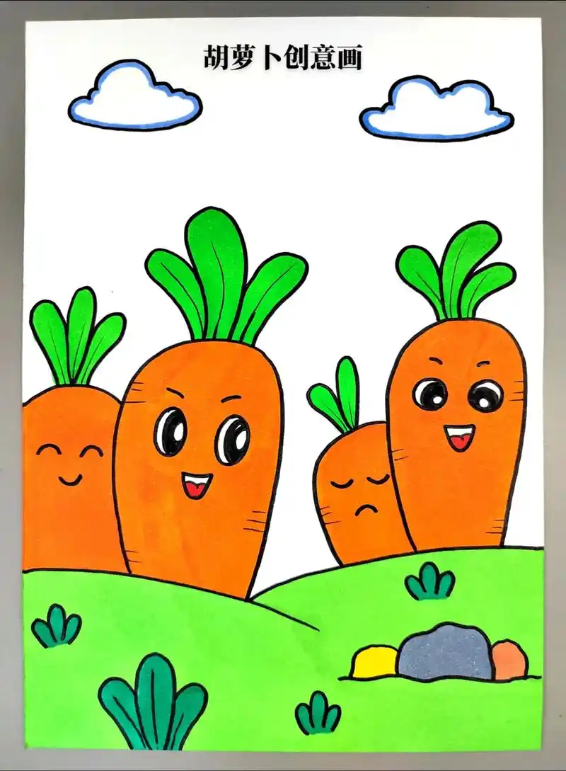 超简单的创意儿童画合集来啦!幼儿园小朋友也能学会 - 抖音