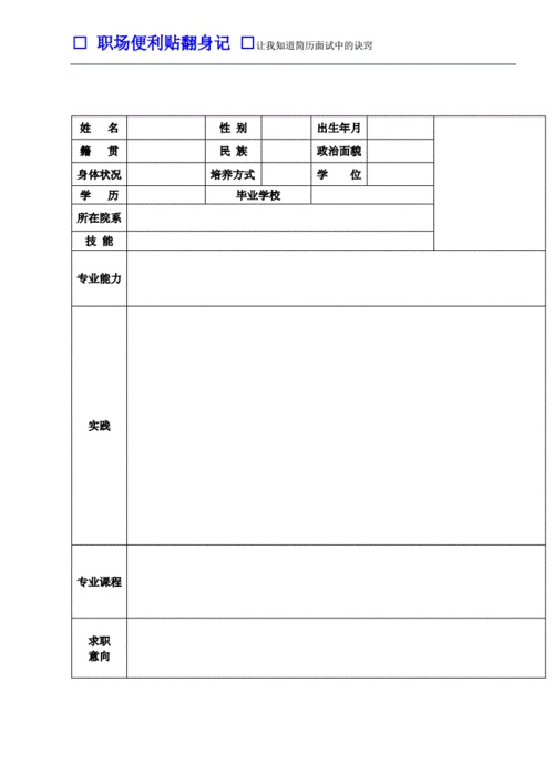 个人简历word简历模板30259doc2页