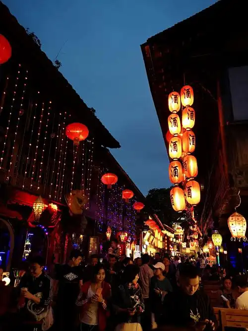 成都锦里古街夜景