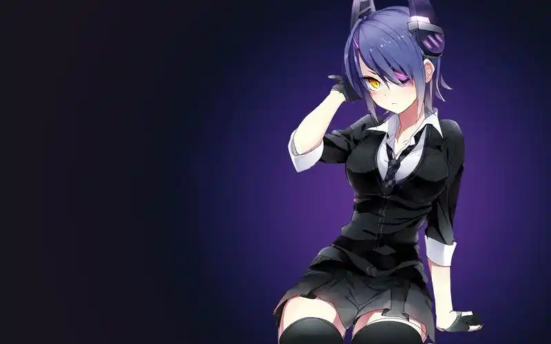 壁纸 舰队集合,蓝色的头发动漫女孩 桌布 - 1920x1200 当前尺寸:1920x