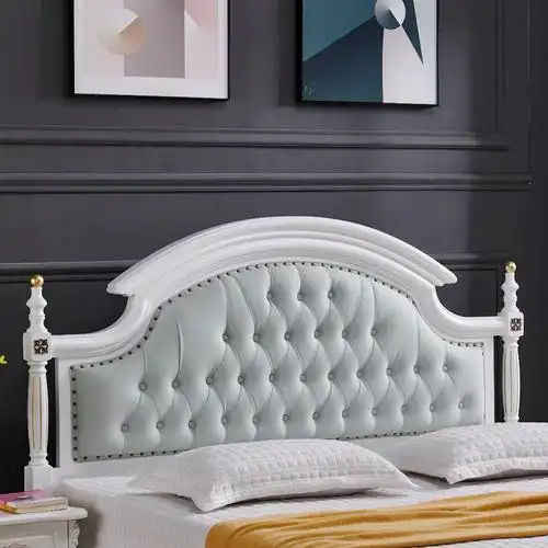 韩式床头单买公主软包美式床头板米定做靠背板实木定制床头hs4升级款