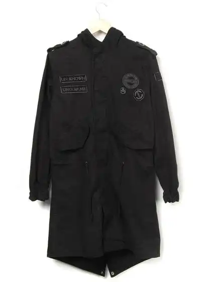 lal 纯棉长款军装风衣