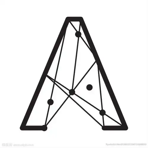 创意点线组合英文字母a图片