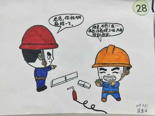 天能水泥烧成车间开展安全生产漫画比赛