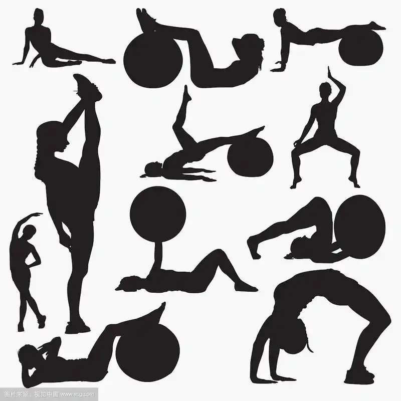 女性健身剪影3