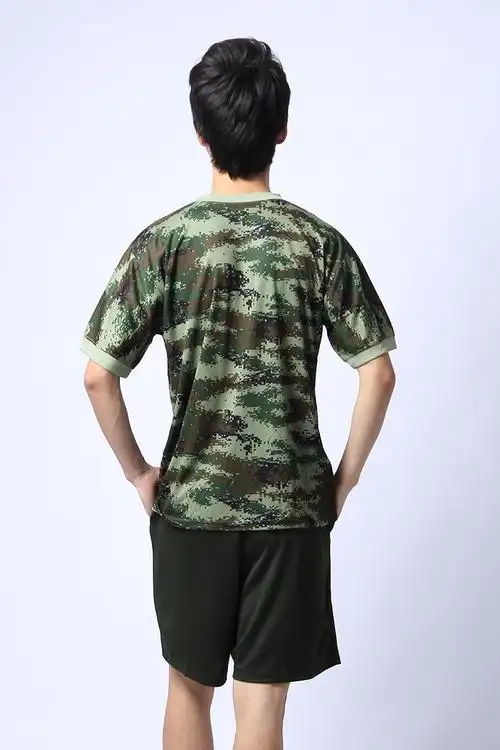 07体能服迷彩服短袖体能训练服夏季圆领速干军迷户外作