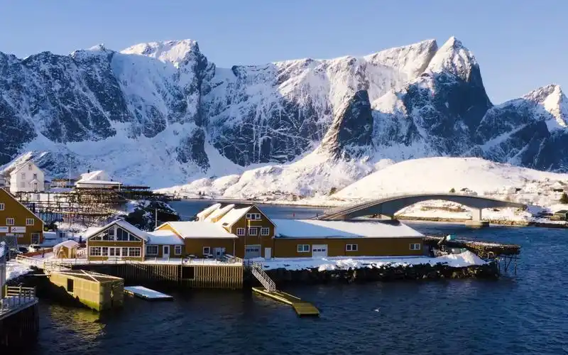 冬天的挪威4k令人叹为观止的风景