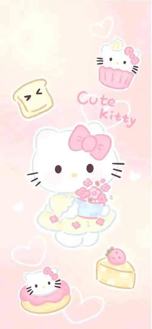 动漫壁纸|少女心粉粉嫩嫩的hellokitty聊天壁纸/锁屏壁纸^o