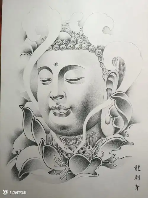 手稿佛_纹身图案手稿图片_龙tattoo的纹身作品集