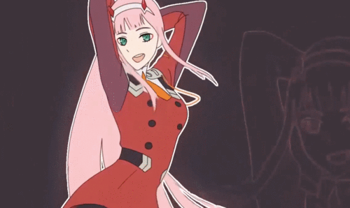 看过一个动态视频,两位美少女随着bgm魔性踩点,一个是动漫《darling