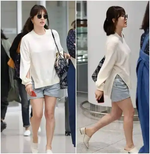 南韩女神宋慧乔身高161,小粗腿十分明显,身材比例在女明星里真说不上