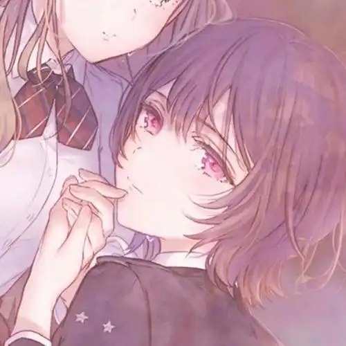 手绘少女心闺蜜双人头像