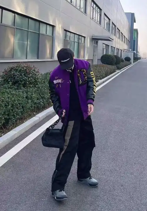 国潮牌嘻哈刺绣棒球服男生外套春秋美式高街撞色拼接宽松情侣夹克