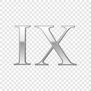 银色罗马数字图片