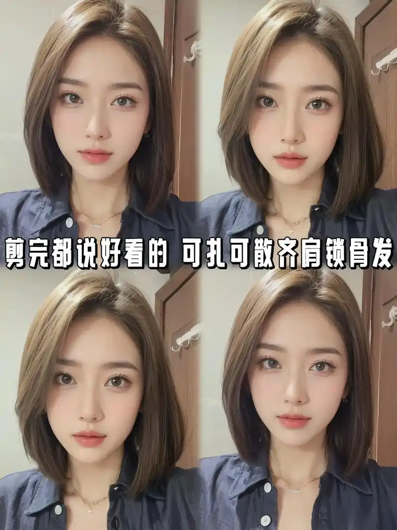 剪完都说好看的可扎可散的少女感齐肩锁骨发