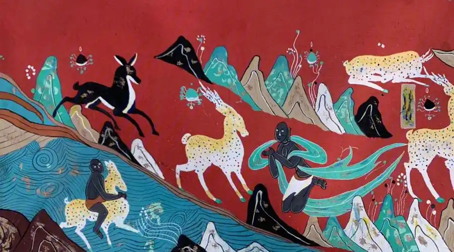 九色鹿本生图学生作品