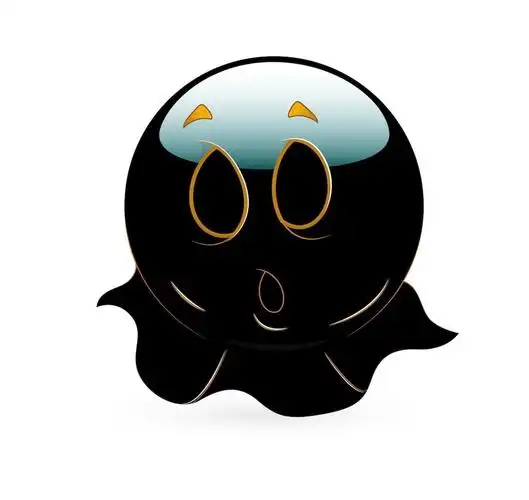 卡通万圣节鬼的笑脸