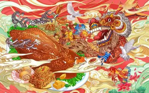 插画这些美食插画系列体验舌尖上的美食