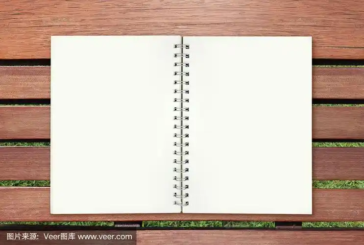 在桌上打开一本空白页的书