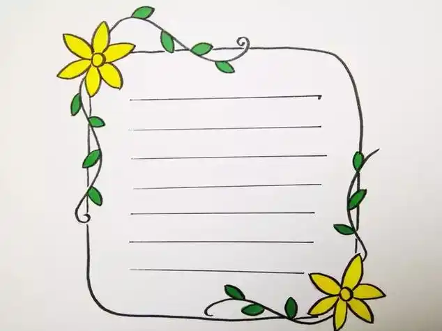 简单实用,边框通用的绘画方法海报边框设计 手账边框 黑板报边框素材