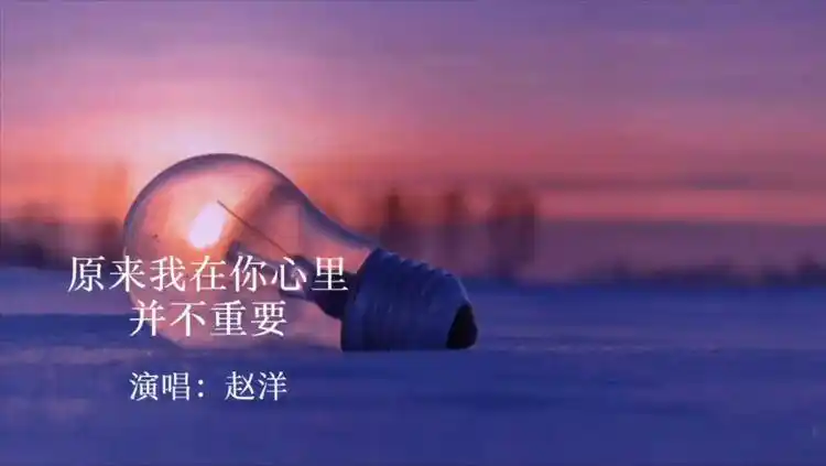 赵洋《原来我在你心里并不重要》,爱过的人才懂得!
