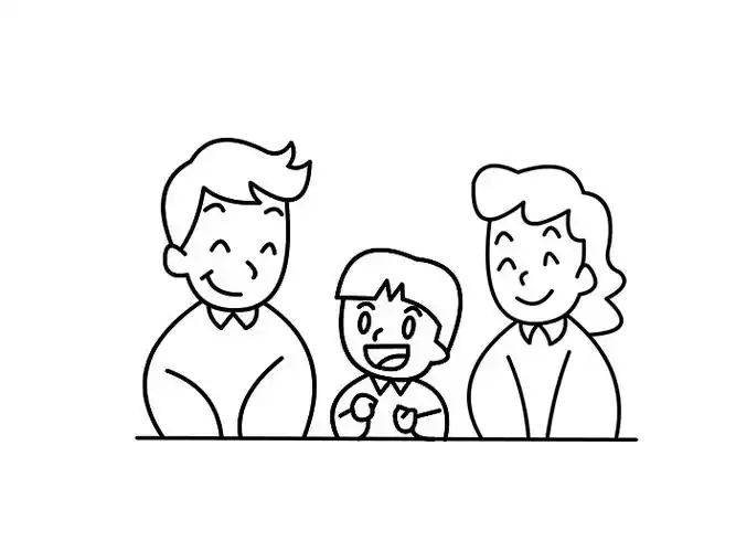 一家人怎么画 一家人怎么画简单漂亮 一家人简笔画-养娃家