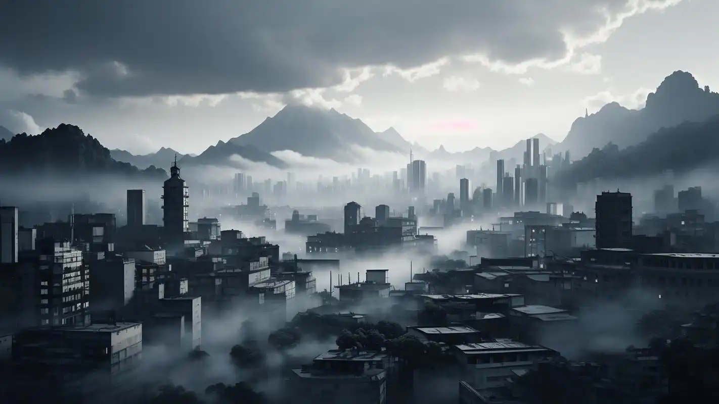 94黑白城市壁纸,简约而不失高级感90