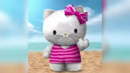 这是一只有嘴巴的hellokitty!#ps #hellokitty #kitty猫