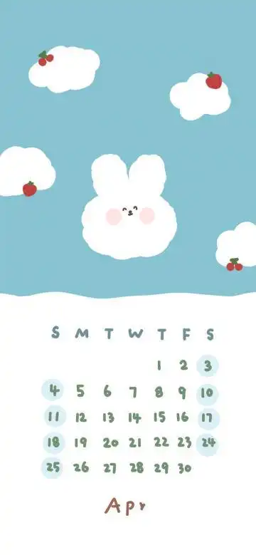 2021年4月兔子日历