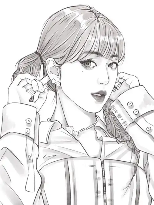 板绘丨blackpink金智秀jisoo线稿