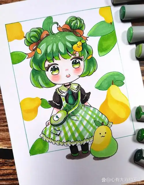 第123副漫画|梨子拟人漫画·q版入门 零基础,初级阶段素材 水果拟人