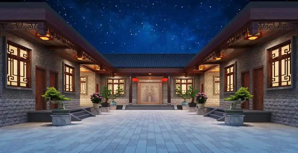 中式四合院外观 - 效果图交流区-建e室内设计网