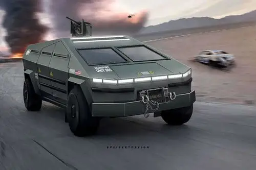 特斯拉cybertruck或可被军用 警车装甲车坦克随便整