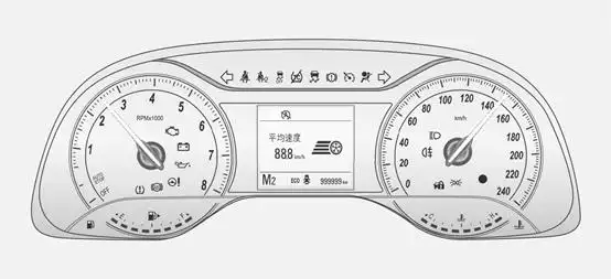 别克英朗故障灯图解大全大图片以公里为单位显示