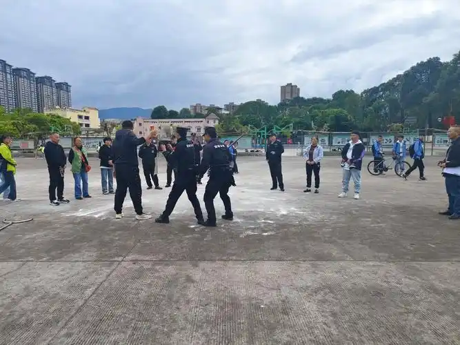 荥经县公安局特巡警大队对严道二中保安人员送教