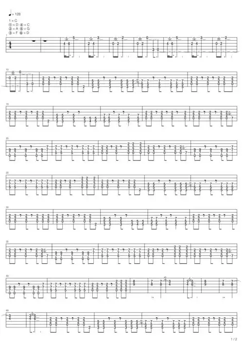 creedenceclearwaterrevivalfortunateson吉他谱