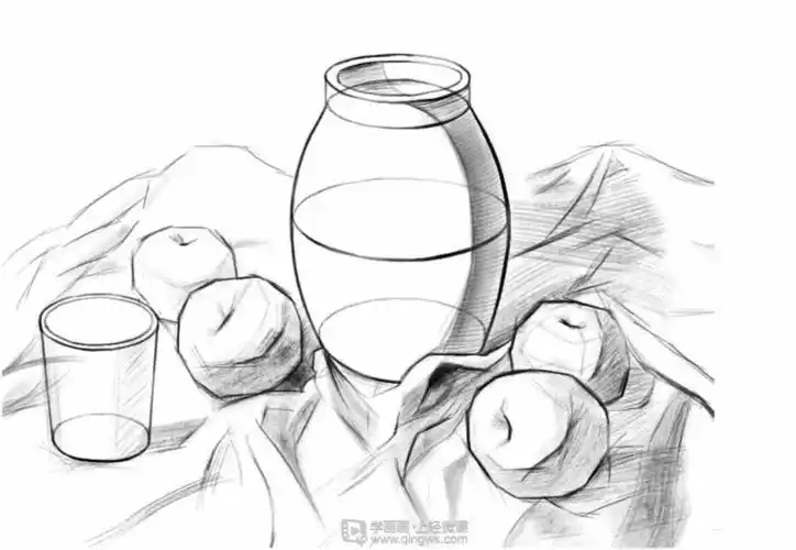 作业:学原画要不要学素描之组合静物素描画法训练 - 子敬gf-16-098