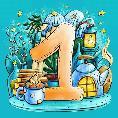 少儿美术马克笔素材:数字主题插画作品素材大全,高清10张图