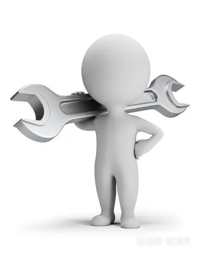 3d 小人-工人用扳手