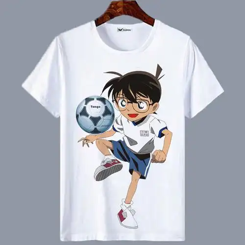 动漫周边联名名侦探柯南短袖t恤圆领宽松上衣卡通怪盗基德衣服潮174xl