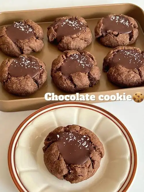 超浓郁流心巧克力曲奇免打发双重口感60