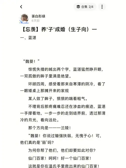 忘羡养子成婚生子向一