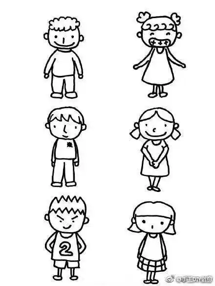 小人简笔画小人简笔画女生
