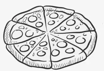 比萨简笔画披萨简笔画步骤披萨简笔画披萨简笔画图片彩色9张比萨简笔