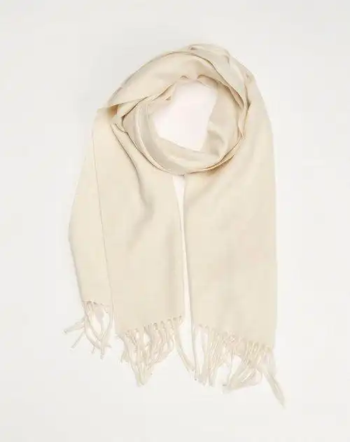 b&balos女款米白色休闲简约围巾