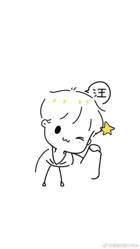 手绘简笔画情侣头像一左一右