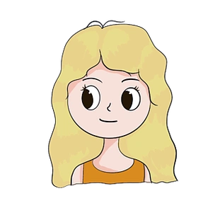 黄头发卡通女孩儿头像