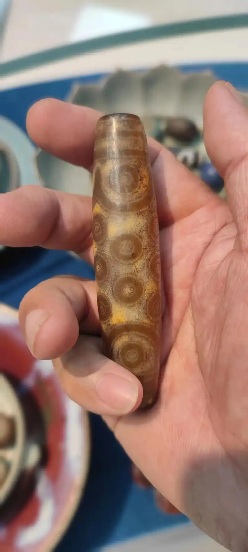 二十一眼至纯老天珠法力无边体型硕大有罕见的振撼力