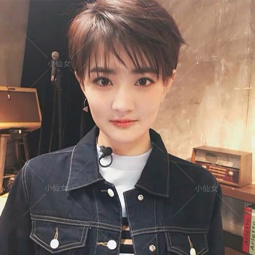 网红假发女生短发帅气逼真自然蓬松个性短直发自然少女短发全头套