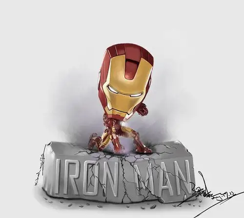 这次想画一个属于自己的钢铁侠形象,于是这个q版就诞生了